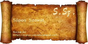 Sipos Szovát névjegykártya
